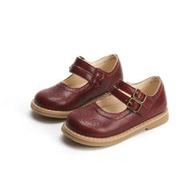 Load image into Gallery viewer, Bekamille Girls Leather Shoes Autumn Solid Color Restro Flat Sneakers Kids Shoes for Girl Princess Baby Dancing Shoes SMG056