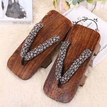 Load image into Gallery viewer, Unisex Woman Paulownia Wooden Japanese Traditional Geta Clogs Man Naruto Ninja Cosplay Shoes Flip Flops Outdoor Sandals