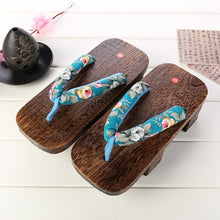 Load image into Gallery viewer, Unisex Woman Paulownia Wooden Japanese Traditional Geta Clogs Man Naruto Ninja Cosplay Shoes Flip Flops Outdoor Sandals