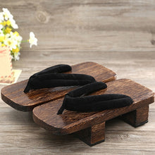 Load image into Gallery viewer, Unisex Woman Paulownia Wooden Japanese Traditional Geta Clogs Man Naruto Ninja Cosplay Shoes Flip Flops Outdoor Sandals