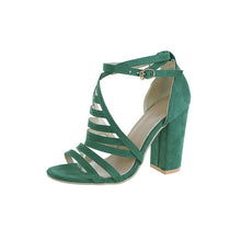 Load image into Gallery viewer, Shoes Woman Heels Sexy High Heels Women Pumps Women Sandals Buckle Strap Square Heels Women Shoes Party Wedding Shoes