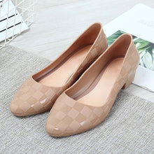 Load image into Gallery viewer, 2020 New Women Spring Thick Heels Pumps Ladies Slip On Shallow Jelly Shoes Woman Fashion Casual Femles Pointed Toe Shoes