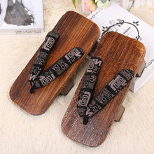 Load image into Gallery viewer, Unisex Woman Paulownia Wooden Japanese Traditional Geta Clogs Man Naruto Ninja Cosplay Shoes Flip Flops Outdoor Sandals
