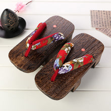 Load image into Gallery viewer, Unisex Woman Paulownia Wooden Japanese Traditional Geta Clogs Man Naruto Ninja Cosplay Shoes Flip Flops Outdoor Sandals
