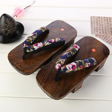 Load image into Gallery viewer, Unisex Woman Paulownia Wooden Japanese Traditional Geta Clogs Man Naruto Ninja Cosplay Shoes Flip Flops Outdoor Sandals
