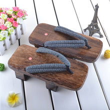 Load image into Gallery viewer, Unisex Woman Paulownia Wooden Japanese Traditional Geta Clogs Man Naruto Ninja Cosplay Shoes Flip Flops Outdoor Sandals
