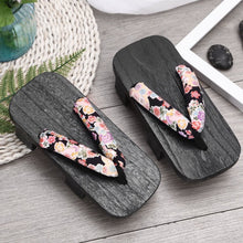 Load image into Gallery viewer, Unisex Woman Paulownia Wooden Japanese Traditional Geta Clogs Man Naruto Ninja Cosplay Shoes Flip Flops Outdoor Sandals
