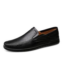 Load image into Gallery viewer, Classic Men Leather Shoes Genuine Leather Non-slip Mens Shoes Casual Breathable Casual Leather Shoes Men Soft Loafers Rubber
